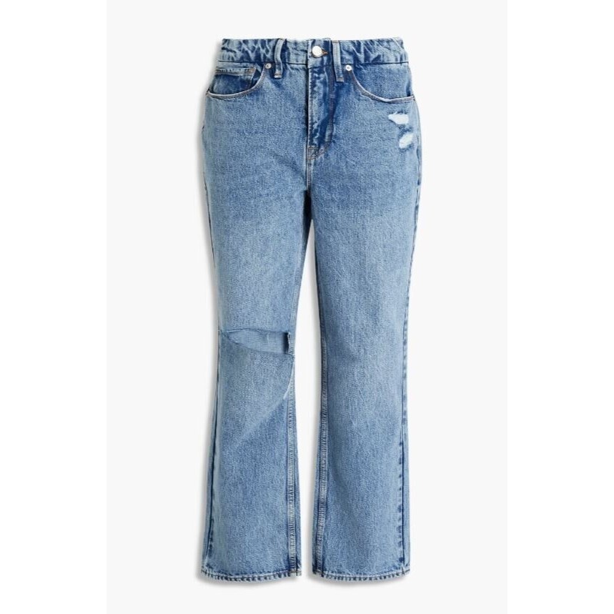 Good American Good 90's Duster Women's 10 Nwt Distressed Boyfriend Jeans